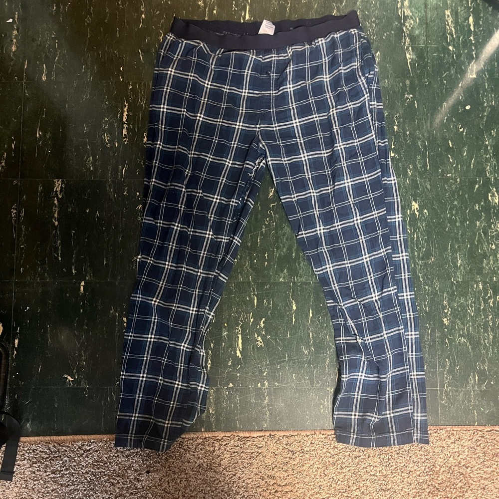 Large striped pajama pants with pockets.
